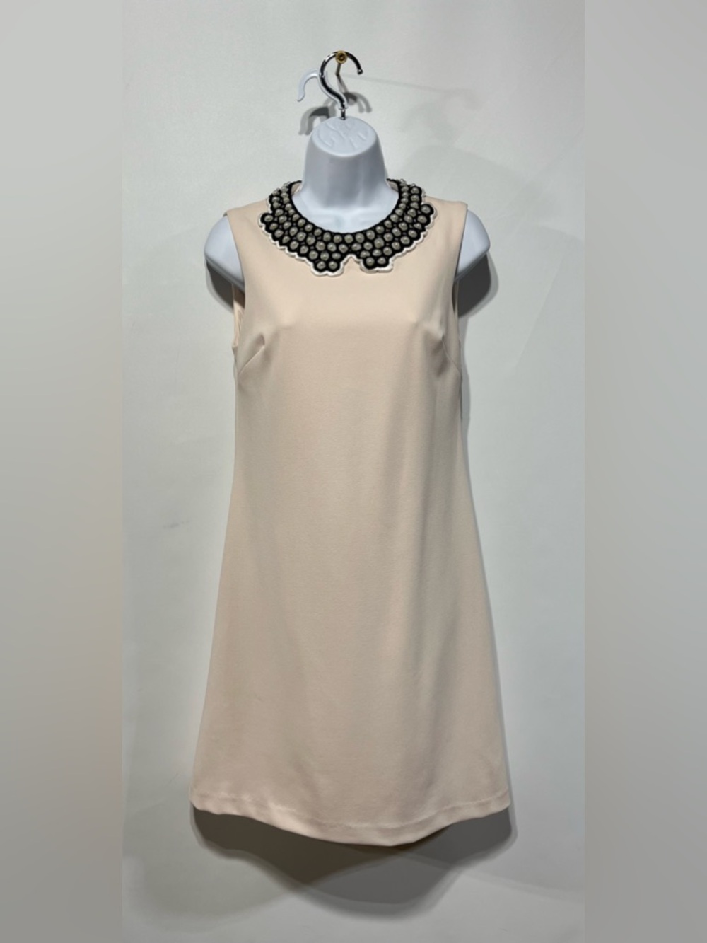 Betsey Johnson Sleeveless Blush Pink Beaded Collar Cocktail Dress Size‎ 2